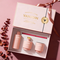 Ensemble de 3 flacons diffuseurs de luxe vides et de pots à bougies, parfum d'intérieur, huile parfumée, flacon en verre avec emballage boîte, flacon de parfum