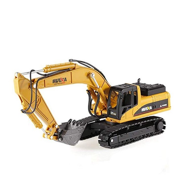 Hot HOSHI HUINA 1710 1/50 Alloy Excavator Truck Car Die-Cast Metal Professional Engineering Construction Vehicle Model