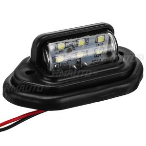 1/2X 12V 24V Éclairage de plaque d'immatriculation étanche à 6 LED pour voiture, bateau, camion, remorque, SUV, fourgonnette, caravane, lampe de marchepied, haute qualité, argent/noir - Product Image 5