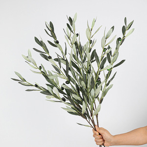 Rami di Ulivo Artificiali Realistici a <span class=keywords><strong>5</strong></span> Punte con Frutti, Ideali per Decorazioni di Matrimoni, Case e Centri Commerciali - Product Image 3