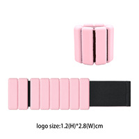Bracelets lestés en silicone avec velcro magique pour le yoga, la remise en forme, l'exercice, la danse, la pratique, paire de 2 lb et 4 lb