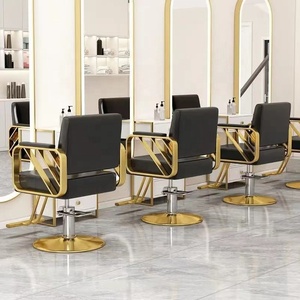 Chaise de coiffure en métal haut de gamme pour salon, siège réglable en hauteur, pivotant à 360 degrés, pompe hydraulique robuste, usage commercial - Product Image 3