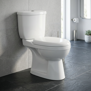 Ensemble WC et lavabo en céramique à double chasse, design italien, avec siphon en P, pour salle de bain de luxe - Product Image 3