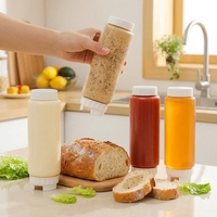 Botol Saus FIFO Botol Tekan Cina Dispenser Aksesoris Dapur Memasak OEM Salad Tomat Grosir Botol Plastik
