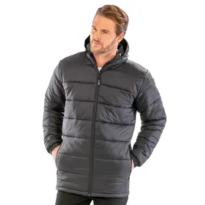 Parka Imbottito con Cappuccio in Materiale Riciclato, Merchandising Sostenibile - Product Image 1