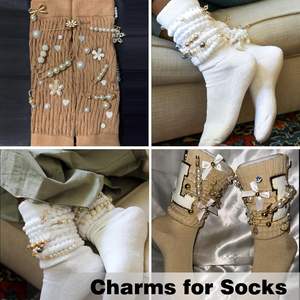 キラキラブローチ 安全ピン パールチャームブローチ 靴下・靴用ピン ゴールドジュエリーアクセサリー 靴飾り - Product Image 2