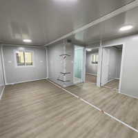 Logement portable extensible de type conteneur, maison préfabriquée pliable, personnalisation intérieure possible