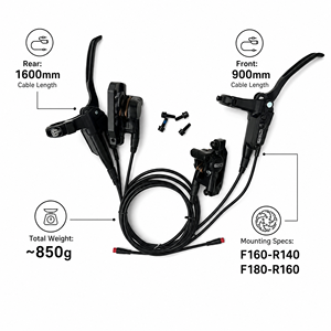 E-bike hydraulische schijfrem 900/1600 mm met uitgeschakelde functie Geïntegreerde cilinder 160 mm rotor Remset voor elektrische fietsen - Product Image 3