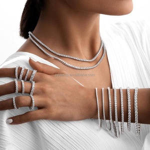 Cadena de Diamantes de Laboratorio CVD con Certificado GRC de 2mm 3mm 4mm, Plata de Ley S925 para Collar/Pulsera Fina Chapada en Oro de 18k - Product Image 5