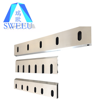 Lames de broyeur en plastique personnalisables de haute qualité 55-60 HRC, longue durée de vie, pour machine de recyclage