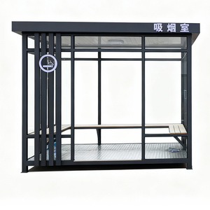 Pabellón exterior impermeable de aleación de aluminio para fumar, para supermercado - Product Image 1