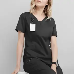 Custom New Style Stretchy Wonen's Hospital Surgical Uniform Medical Jogger Scrubs Uniforms Set Medical Clothing