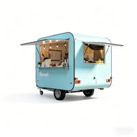 Camion de restauration mobile de style vintage personnalisé pour glaces, frites et traiteur mobile (résistant à la rouille) – Camion-restaurant-café