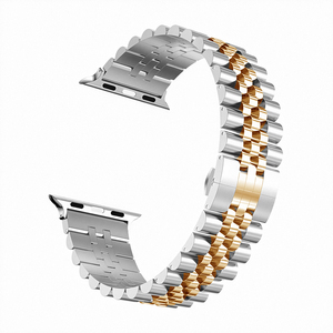 Bracelet en acier inoxydable de luxe <span class=keywords><strong>pas</strong></span> <span class=keywords><strong>cher</strong></span>, fourni par l'usine, pour <span class=keywords><strong>Apple</strong></span> <span class=keywords><strong>Watch</strong></span> 44mm 42mm 40mm 38mm, bracelet métallique pour Iwatch 5 4 3 2 1 - Product Image 4
