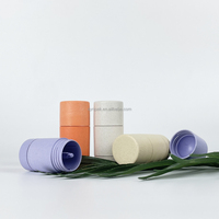 Contenant Vide de 25 ml pour Déodorant en Bâtonnet à Visser en Paille de Blé Biodégradable, avec Bouchon Vissant Hermétique, pour Lotion, Shampoing ou Antiperspirant
