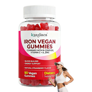 Private Label Strawberry 90 Count <strong>Multivitamin</strong> Vegan Iron Gummies Supplements for Women and Kids - Product Image 1
