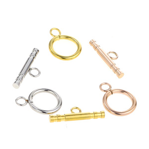 Thép không gỉ OT <span class=keywords><strong>Clasp</strong></span> nối <span class=keywords><strong>Toggle</strong></span> <span class=keywords><strong>Clasp</strong></span> đối với trang sức Làm Vòng Cổ Vòng đeo tay Phụ kiện chân không mạ vàng - Product Image 3