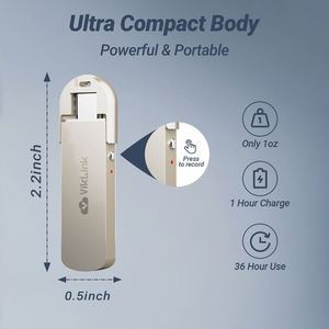 Professional 64GB Digital Voice Recorder Noise Reduction Mini MP3 Player Sound Activated Dictaphone Tiny Mini - Product Image 5
