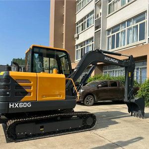 Excavadora sobre orugas pequeña HyundaiHX60G Venta Original Corea Cuatro hidráulico 6 toneladas Peso operativo 0,25 m Capacidad del cubo 36.8kW - Product Image 2