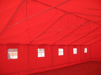 Tente de travail en toile robuste avec structure métallique de 12x6 m pour 30-40 personnes, personnalisable