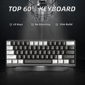 Clavier mécanique de jeu 60% le plus vendu, USB Type-C, portable, rétroéclairé, 61 touches, clavier anglais coloré - Product Image 2