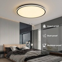 Plafonnier LED en acrylique - Éclairage LED pour la pièce, télécommande, gradation trois couleurs, chambre à coucher, salon, directement de l'usine, OEM/ODM