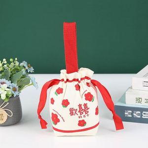 Sacs cadeaux en tissu légers de petite taille pour occasions spéciales, avec logo imprimé pour mariages, anniversaires, réceptions et promotions - Product Image 2