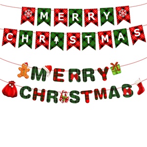DAMAI Paper Christmas Garland String Flags Hanging Christmas Decorations <b>Banners</b> for Party for Christmas Decorations <b>Banner</b> Set - Product Image 5