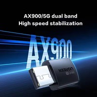 UGREEN CM760 Penerima WiFi AX300 Adaptor Nirkabel Kartu WiFi 2.4G Dongle USB Wifi PC Laptop Bebas Driver 802.11ax