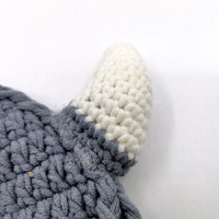 Gorro de Punto Personalizado Hecho a Mano con Cuernos de Diablo, Gorro Vikingo de Guerrero con Cuernos de Toro para Fiestas de Fanáticos del Fútbol