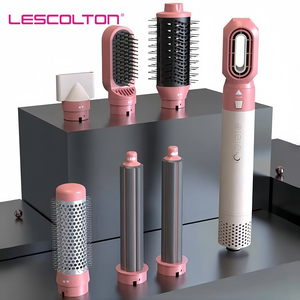 Brosse à air chaud 7 en 1 Peignes chauds Lisseur Bigoudi Sèche-cheveux Brosse One Step Home Hot Air Styler Sèche-mains pour cheveux - Product Image 1