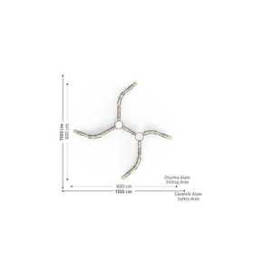 Elemento de juego interior para niños Pared de escalada en roca de 4 brazos 800x800 cm Estructura de juego - Product Image 2