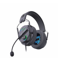 Headset Gaming Pro Desain Keren Surround Sound Kabel Pilot Gamer S6 Mikrofon Peredam Kebisingan Lampu RGB Olahraga Tahan Air IPX4