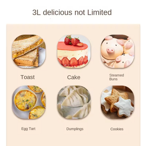 3L Multifunctional Stainless Steel Vertical Electric Dough Mixer for Home Desktop Egg Beating and <b>Blending</b> - Product Image 3