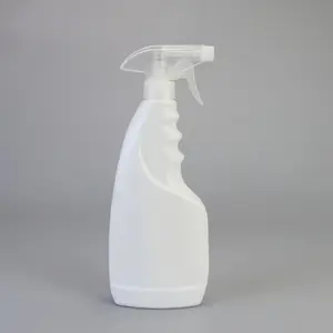 HDPE blanc 500ML vaporisateur déclencheur Spray 500ml détergent liquide bouteille en plastique avec déclencheur pulvérisateur bouteille de nettoyage de toilettes