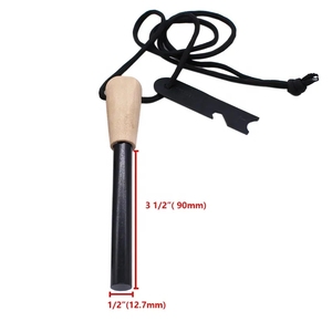 1/2 "Poignée en bois épaisse Bushcraft Kit d'acier <span class=keywords><strong>de</strong></span> feu <span class=keywords><strong>de</strong></span> survie traditionnel Ferro Rod avec lanière - Product Image 6