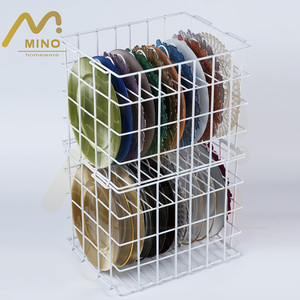 Promotion : Panier de <span class=keywords><strong>rangement</strong></span> en treillis métallique épaissi, égouttoir à vaisselle en métal, support de <span class=keywords><strong>rangement</strong></span> pour <span class=keywords><strong>assiettes</strong></span> de présentation - Product Image 4
