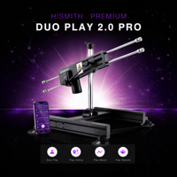 Machine sexuelle Hismith Double Penetration Duo Play contrôlée par application avec connecteurs quadruples pour double pénétration KlicLok