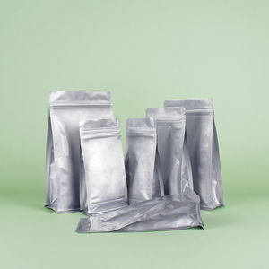 Wieder verwendbarer Beutel mit flachem Boden Reiß verschluss Kunststoff-Zwickel verpackung Wieder verwendbare Tasche für Lebensmittel für Erdnuss-Melonensamen-Kerne - Product Image 1