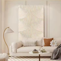 Panel de Escultura Mural Texturizado 3D Clásico Moderno con Diseño de Ondas Abstractas para Decoración de Dormitorios y Hogares