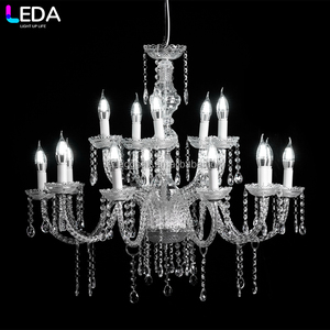 LEDA Party Event Transparent <b>Ceiling</b> <b>Decor</b> 15-Light Transparent Pendant Lamp White Acrylic Pendant Light for <b>Wedding</b> - Product Image 3