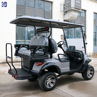 Voiturette de golf électrique 4 places gris 72V à énergie solaire avec roues tout-terrain rehaussées de 14 pouces pour les centres de villégiature et les communautés