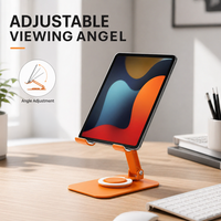 Support de téléphone intelligent de bureau pliable, support de tablette mobile, support de téléphone portable rotatif à 360 degrés en métal