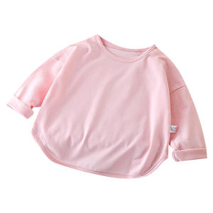 Kinderen Casual Langarm T-shirt Puur Katoen Vochtregulerend Herfst Nieuwe Baby Basis Kleding voor <span class=keywords><strong>3</strong></span>-8 Jaar Groothandel - Product Image 5