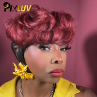 Peluca de Cabello Humano Corto al por Mayor, Corte Bob HD, Negra, para Mujer, Sin Pegamento, Cabello Brasileño 100% Virgen, 100% Natural Sin Procesar