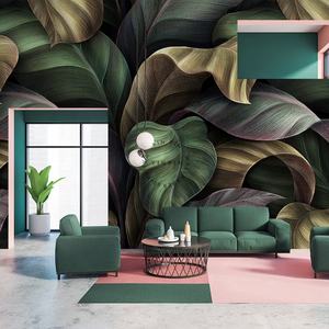 <span class=keywords><strong>Carta</strong></span> da <span class=keywords><strong>parati</strong></span> Vintage e belle foglie tropicali 3d - Product Image 1