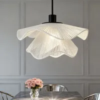 Lampe suspendue en forme de fleur en rotin, lustre LED, décoration de la maison, salon, salle à manger, chambre à coucher, chevet, hauteur réglable