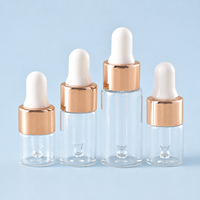 1ml 2ml 3ml 5ml Botol tetes kaca mini berkualitas tinggi baru untuk perawatan kulit, botol minyak esensial yang digunakan dalam kemasan kosmetik