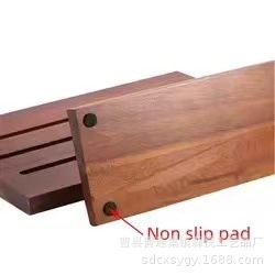 Porte-couteaux magnétique en bois massif, 7 pièces, support de rangement pour couteaux de cuisine avec base en bois pour usage domestique - Product Image 4