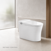 Toilette Intelligente Automatique avec Télécommande, Jet Vocal Intégré, Pression d'Eau, Siphon en S, Fonction de Chauffage de Siège Avancée